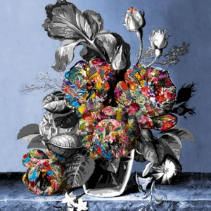 Kristel Bechara conveys the different stages of life through the depiction of flowers in this painting