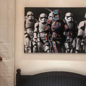 Superheroes 5 First Order Stormtroopers is a painting from the superheroes art collection by Kristel Bechara. Worolwide delivery available!