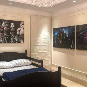 Superheroes 6 The heroic traits of Superheroes are portrayed using dynamic colors in those "Superheroes" paintings, an art collection by Kristel Bechara