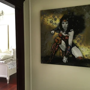 Superheroes 9 Wonder Woman, DC superhero and symbol of justice, truth, and equality; is portaryed in this painting by Kristel Bechara. Worlwide delivery!