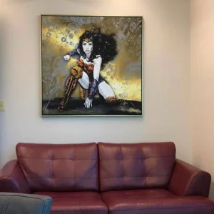 Superheroes 28 Wonder Woman, DC superhero and symbol of justice, truth, and equality; is portaryed in this painting by Kristel Bechara. Worlwide delivery!