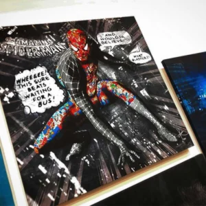 Superheroes 1 Spiderman, the most iconic of all superheroes in comic books, is portrayed in this art collection by Kristel Bechara. Worlwide Delivery!