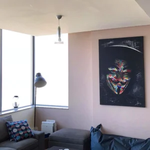 Superheroes 35 Guy fawkes,the conspirator in the failed Gun-Powder Plot, is portrayed in this painting of the superheroes art collection. Worlwide delivery!