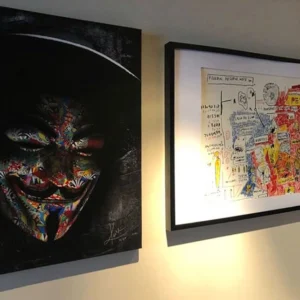 Superheroes 14 Guy fawkes,the conspirator in the failed Gun-Powder Plot, is portrayed in this painting of the superheroes art collection. Worlwide delivery!