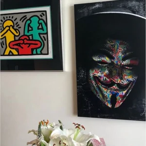 Superheroes 34 Guy fawkes,the conspirator in the failed Gun-Powder Plot, is portrayed in this painting of the superheroes art collection. Worlwide delivery!
