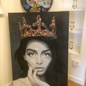 Ask a Woman 38 This "Lion" painting of the ask a woman art collection by Kristel Bechara, exudes feminism and the quest for equality. Worlwide shipping!