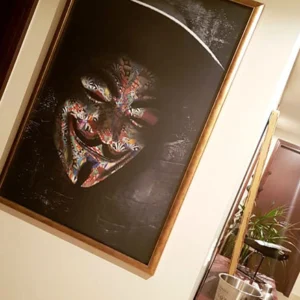 Superheroes 23 Guy fawkes,the conspirator in the failed Gun-Powder Plot, is portrayed in this painting of the superheroes art collection. Worlwide delivery!