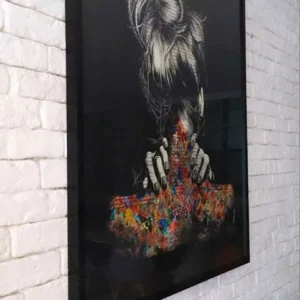 Ask a Woman 67 This "Hazy Shade of Dark" contemporary painting is a collaboration of Kristel Bechara with Artist Skopelitis. Worlwide delivery available!