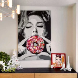 Ask a Woman 66 This Sophia Loren canvas painting is a celebration of the disassociation from the surreal beauty norms set by magazines. Worlwide Shipping!