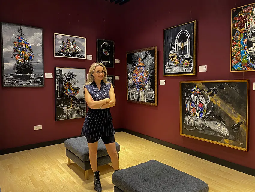 Blog 3 Kristel Bechara proudly announces that her gallery is open for viewing at DIFC Central Galleria Space with Pschomachia collection on display