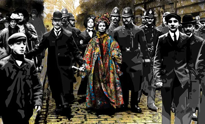 Blog 1 Kristel Bechara, an award winning contemporary artist uses her art to fight for women's voting rights by commemorating Emmeline Pankhrust