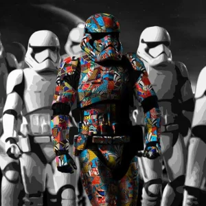 "First Order Stormtroopers" is a painting from the superheroes art collection by Kristel Bechara. Worolwide delivery available!