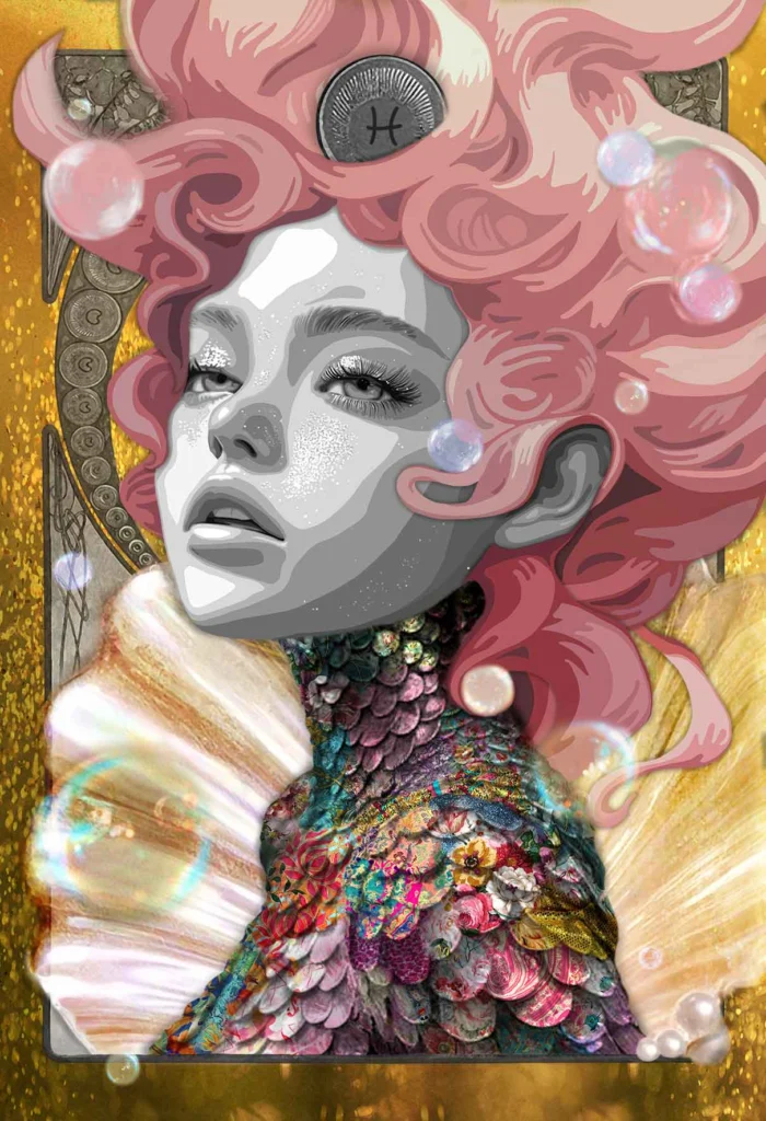 Pisces Horoscope Art - Starborn Archetype by Kristel Bechara